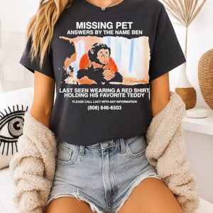 Primate Missing Pet Answers By The Name Ben Last Seen Wearing A Red T-Shirt