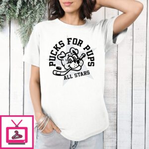 Pucks For Pups All Stars 2026 Hockey Logo T-Shirt