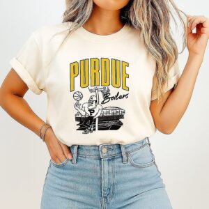 Purdue Boilermakers NCAA Basketball 1980s Courtside Ringer Mascot Vintage T-Shirt