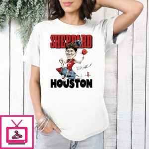 Reed Sheppard Houston Rockets Caricature Signature T-Shirt