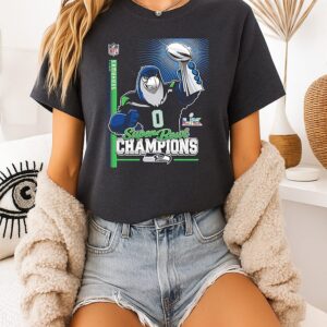 Seahawks Super Bowl Champs Mascot Trophy T-Shirt