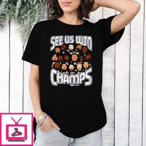 Seattle Football 2025 Super Bowl Champs Cartoon T-Shirt