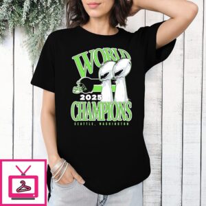 Seattle Seahawks 2025-26 Super Bowl Lx Champions Trophy T-Shirt