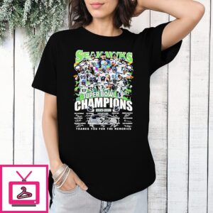 Seattle Seahawks Champions Super Bowl Lx 2025-2026 Signatures T-Shirt