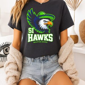 Seattle Seahawks Fiesta Hawk Mexican Sombrero Eagle T-Shirt