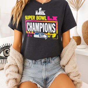 Seattle Seahawks Football Super Bowl Lx Champions 2025 T-Shirt