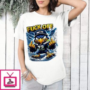 Seattle Seahawks NFL Super Bowl Lx Champions Fuck Off Mascot Middle Finger T-Shirt