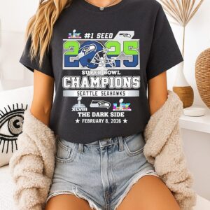 Seattle Seahawks Super Bowl Champions 2025 No 1 Seed T-Shirt