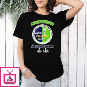 Seattle Seahawks Super Bowl Lx Champions 2025 2026 Logo T-Shirt