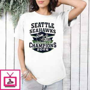 Seattle Seahawks Super Bowl Lx Champions 2026 Helmet T-Shirt