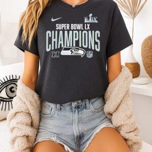 Seattle Seahawks Super Bowl Lx Champions Going Yard Logo T-Shirt