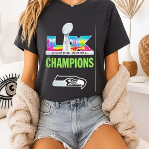 Seattle Seahawks Super Bowl Lx Champions Trophy Logo T-Shirt