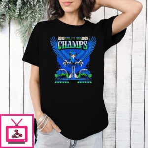 Seattle Seahawks World Champs Wings Of Victory 2013 2025 T-Shirt