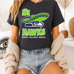 Si Hawks Puerto Vallarta Mexico Seattle Seahawks Logo T-Shirt