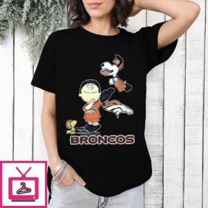 Snoopy And Friends X Denver Broncos NFL Cartoon T-Shirt