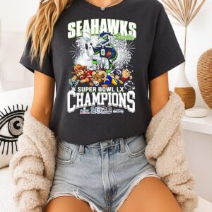 Super Bowl Lx Champions Seattle Seahawks Mascot T-Shirt