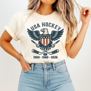 USA Hockey Eagle 1960 1980 2026 T-Shirt