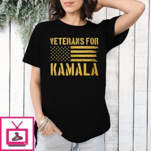Veterans For Kamala Harris USA Flag T-Shirt T-Shirt