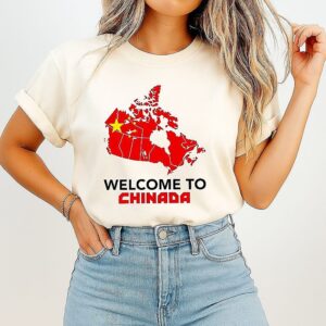 Welcome To Chinada Canada Map Caricature T-Shirt