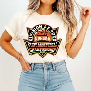 2026 Ndhsaa Division Aa Boys State Basketball Championship 2026 T-Shirt