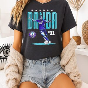 Barbra Banda Orlando Pride Nwsl Bitmap Superstar Pose Number 11 Signature T-Shirt