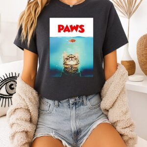 Cat Humor Jaws Meme T-Shirt