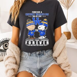 Charlie Brown And Snoopy X Kentucky Wildcats Forever Fan No Matter What T-Shirt