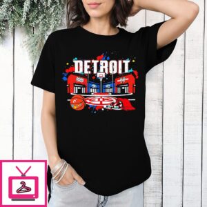 Detroit Pistons Basketball City Of Hoop Dreams Streetstyle T-Shirt
