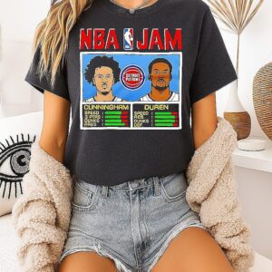 Detroit Pistons Cade Cunningham And Jalen Duren NBA Jam T-Shirt