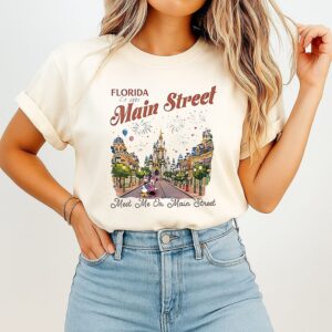 Disneyland Resort Main Street Florida Est 1971 Meet Me On Main Street Retro T-Shirt