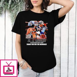 Dj Moore Chicago Bears 2023-2025 Thank You For The Memories Signature T-Shirt