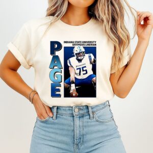 Drew Page Indiana State Basketball Offensive Lineman T-Shirt