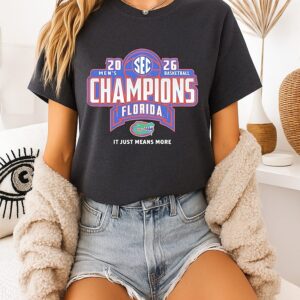 Florida Gators 2026 Sec Men’s Basketball Regular Season Champions Locker Room T-Shirt