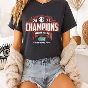 Florida Gators 2026 Sec Women’s Indoor Track & Field Champions Locker Room T-Shirt
