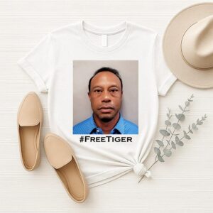 Free Tiger Woods Golf Mugshot T-Shirt