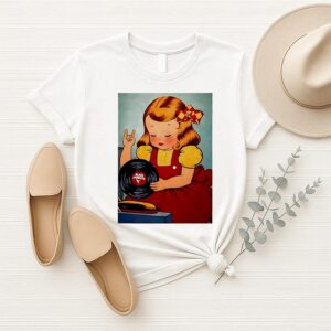 Girl With Sabbath Vinyl Retro T-Shirt