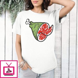 Ham Slices Funny Cartoon T-Shirt