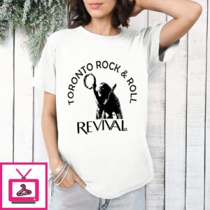 J Lennon Wearing Toronto Rock And Roll Revival 1969 T-Shirt