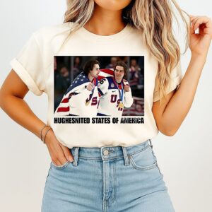 Jack And Quinn Hughes Hughesnited States Of America Team USA Hockey World Champions T-Shirt