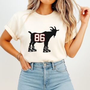 Jack Hughes Ice Hockey Goat Number 86 T-Shirt