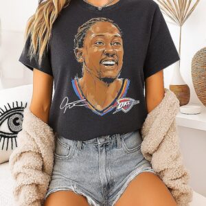 Jalen Williams Oklahoma City Thunder Portrait Signature T-Shirt