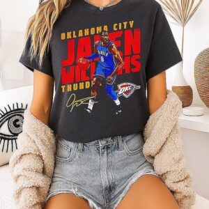Jalen Williams Oklahoma City Thunder Slant Signature T-Shirt