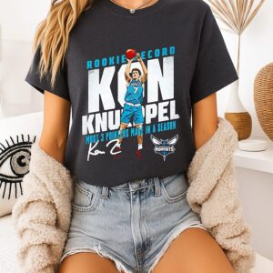 Kon Knueppel Charlotte Hornets Rookie Record Most 3 Pointers Made In A Season T-Shirt