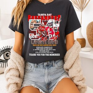 Lavonte David Tampa Bay Buccaneers NFL Thank You For The Memories 2012 2026 Signature T-Shirt