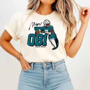 Malik Willis Miami Dolphins Qb1 Signature T-Shirt