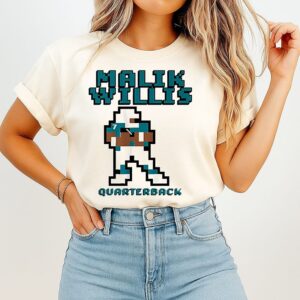 Malik Willis Miami Dolphins Retro Baller Miami 8bit T-Shirt