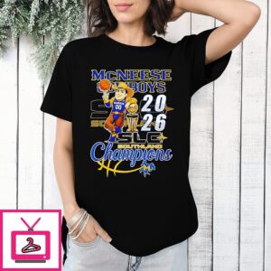 Mcneese Cowboys Southland Champions 2026 Mascot T-Shirt