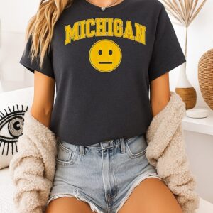 Michigan Basketball Blank Expression Icon T-Shirt