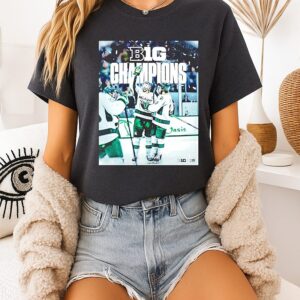 Michigan State Spartans 2026 Big Ten Ice Hockey Regular Season Champions 3-Peat T-Shirt