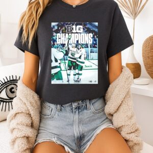 Michigan State Spartans Ice Hockey 2026 B1g Men’s Hockey Regular Season Champs Back To Back T-Shirt